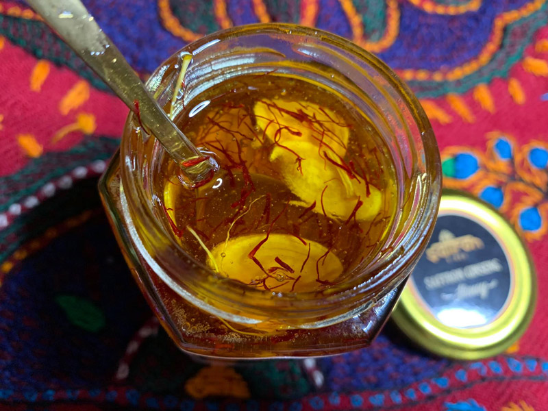 Bahraman Saffron cách dùng với mật ong